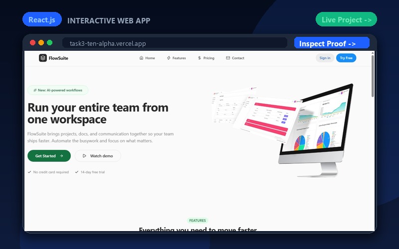 Interactive Modern Web UI Experience